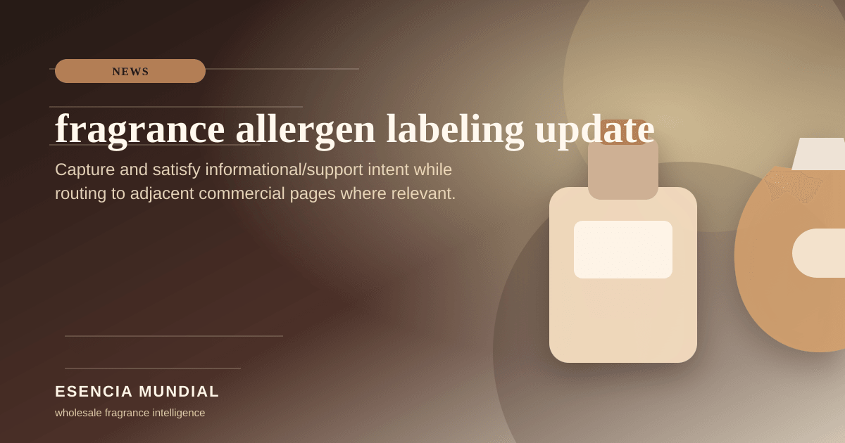 Fragrance Allergen Labeling Update