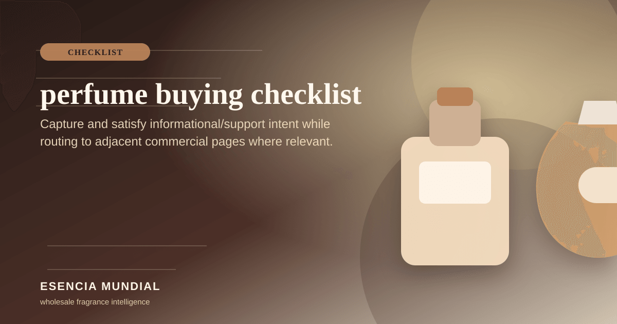 Perfume Buying Checklist