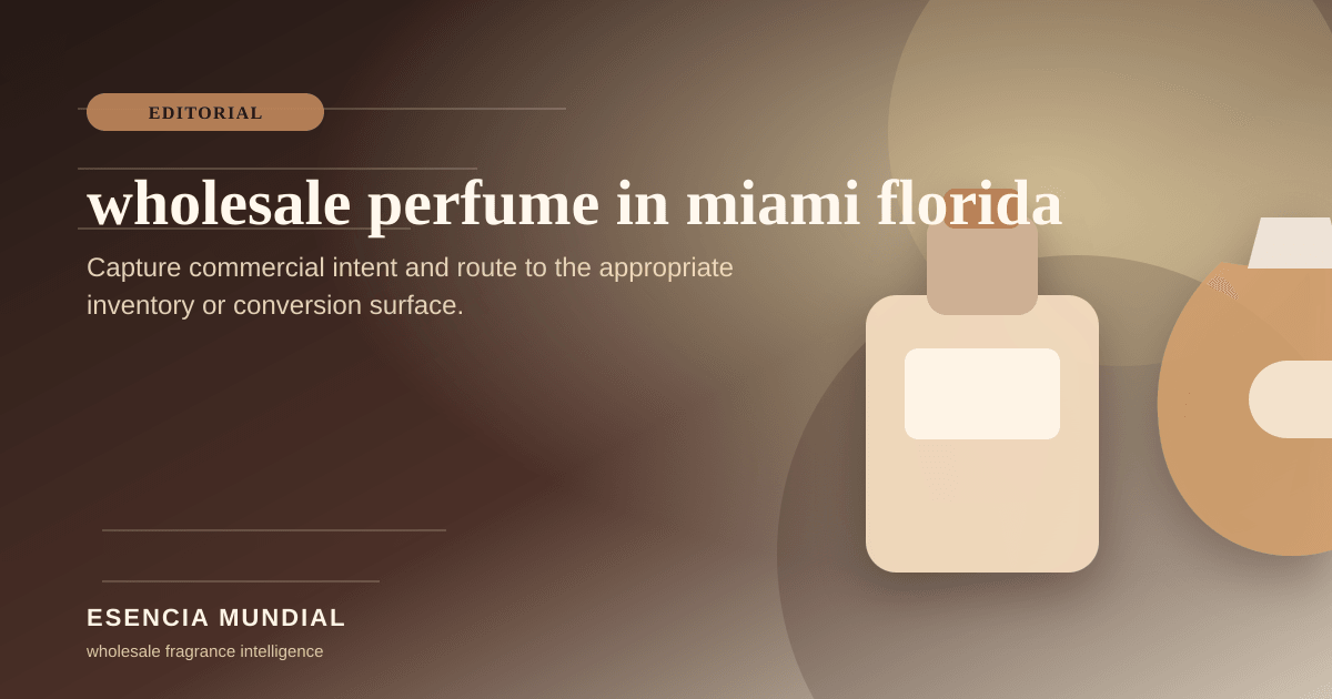 Miami, Florida Wholesale Perfume and Beauty Supply Route